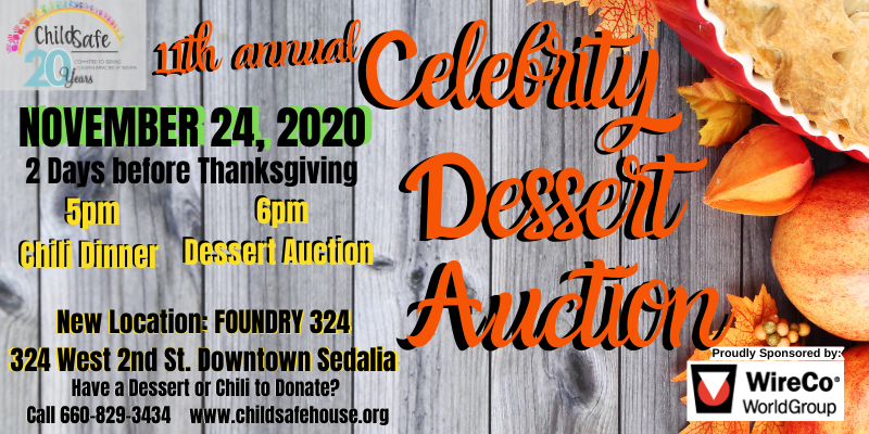 2020 Dessert Auction Signage